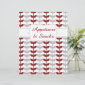 Quaint Maroon & Grey Vine Recipe Division (Stehend Vorderseite)