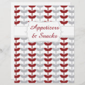 Quaint Maroon & Grey Vine Recipe Division (Vorne/Hinten)