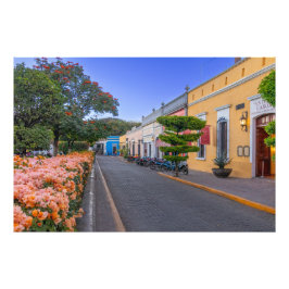 Quaint Mexico Town at Sunset Fotodruck