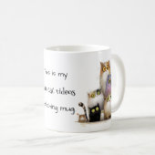 Quaint my Niedlich Cat Videos ansehen Kaffeetasse (VorderseiteRechts)