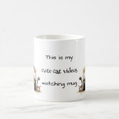 Quaint my Niedlich Cat Videos ansehen Kaffeetasse (Mittel)