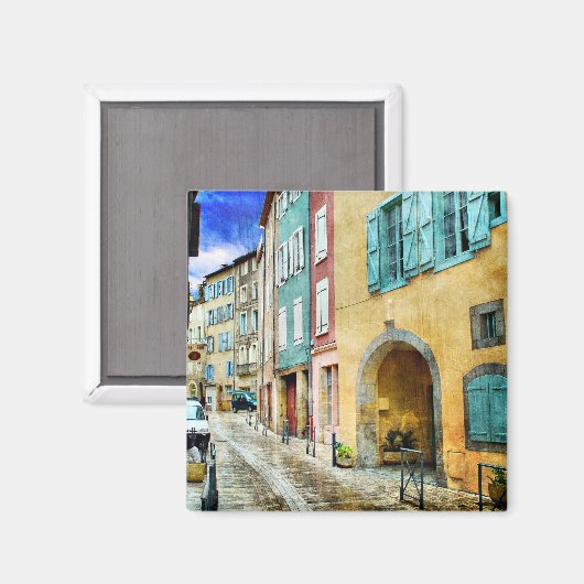 Quaint Old Cobblestone Street Magnet (Vorderseite/Rückseite)