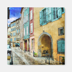 Quaint Old Cobblestone Street Magnet