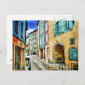 Quaint Old Cobblestone Street Postkarte (Vorne/Hinten)