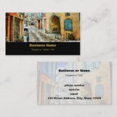 Quaint Old Cobblestone Street Visitenkarte (Vorne/Hinten)