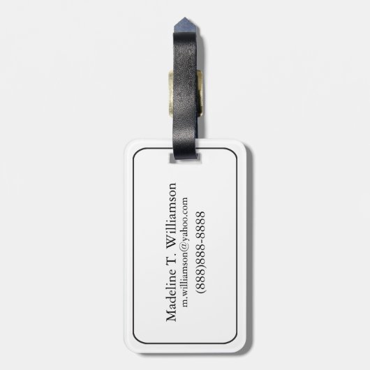 Quaint Restaurant Balkon, Italien Gepäckanhänger (Rückseite vertikal)