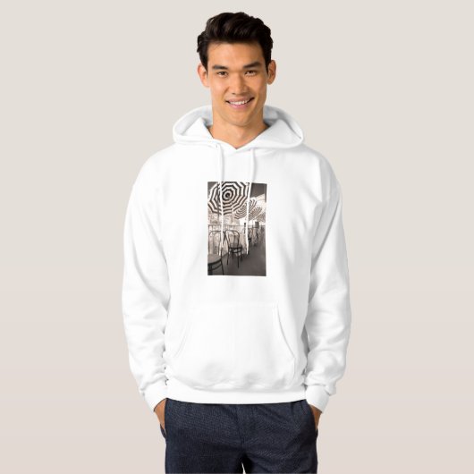 Quaint Restaurant Balkon, Italien Hoodie (Vorne ganz)
