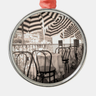 Quaint Restaurant Balkon, Italien Silbernes Ornament