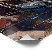 Quaint Seaside Fishing Village Poster (Ecke)