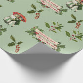 Quaint Vintag Children and Holly Personalisiert Geschenkpapier (Ecke)