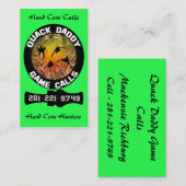 Quaken-Vati-Spiel-Anrufe Telefonnummerkarte (Vorne/Hinten)