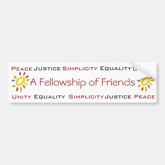 Quäker-Autoaufkleber Autoaufkleber (Vorne)