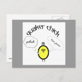 Quaker chick - Liebe Peace Potluck (oder was auch  Postkarte (Vorne/Hinten)