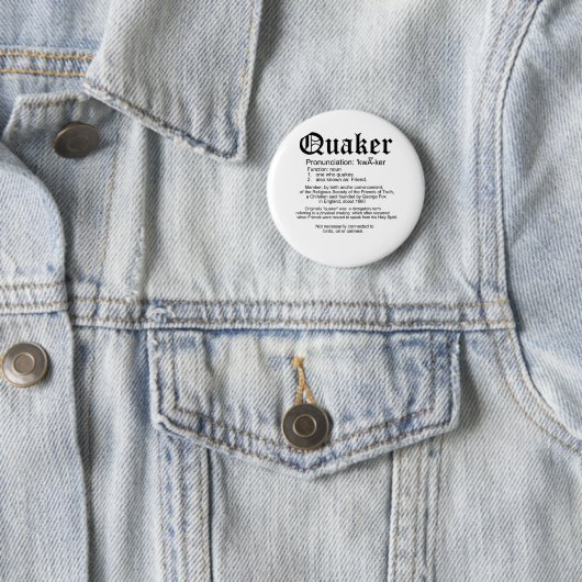 Quäker-Definition Button (Beispiel)