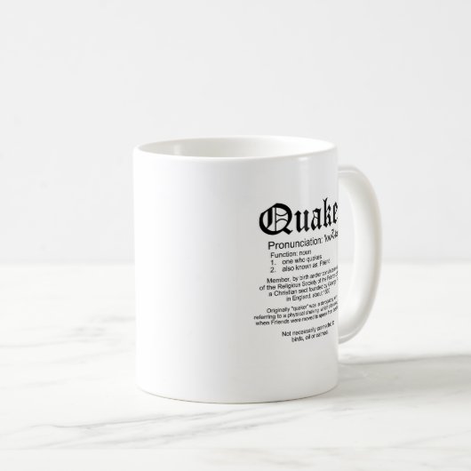 Quäker-Definition Kaffeetasse (VorderseiteRechts)