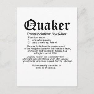 Quaker-Definition Postkarte