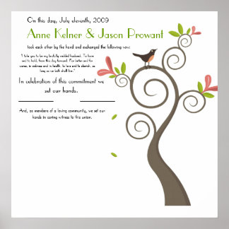 Quaker-Eheurkunde - enorm Poster