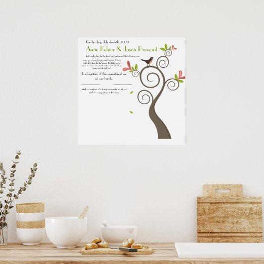 Quaker-Eheurkunde - enorm Poster (Küche)