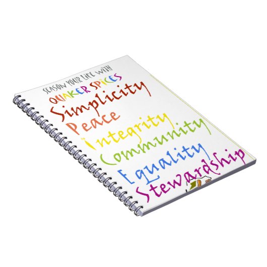 Quäker-Gewürze Notizblock (Rechte Seite)