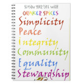 Quäker-Gewürze Notizblock (Vorderseite)