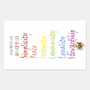 Quäker-Gewürze Rechteckiger Aufkleber