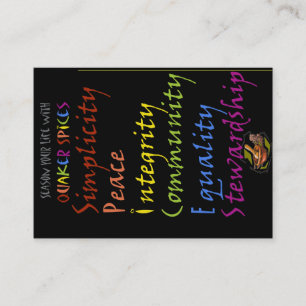 Quäker-Gewürze - willkommene Karte