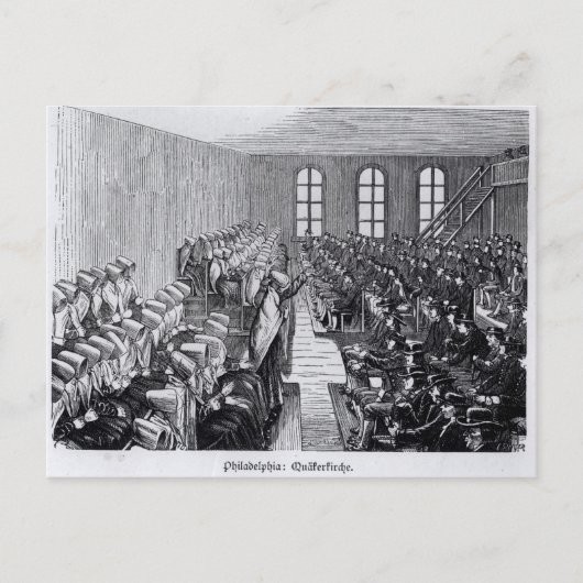 Quaker Meeting, Philadelphia Postkarte (Vorderseite)