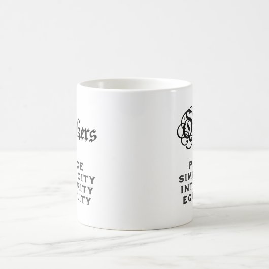 Quäker-Motto Kaffeetasse (Mittel)
