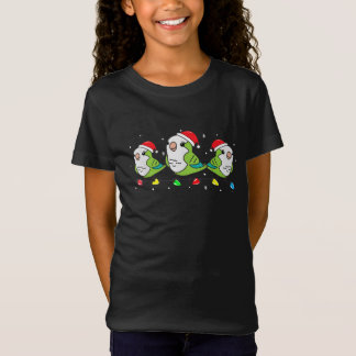 Quaker Papagei Vogel Weihnachtslicht Funny Haustie T-Shirt