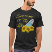 Quaker Parrot Blue Monk Parakeet Sunshine T-Shirt (Vorderseite)