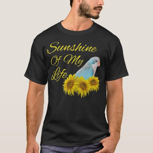 Quaker Parrot Blue Monk Parakeet Sunshine T-Shirt (Vorderseite)