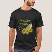 Quaker Parrot Green Monk Parakeet Sunshine Sunflow T-Shirt (Vorderseite)