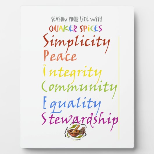 Quaker Spices Fotoplatte (Vorderseite)