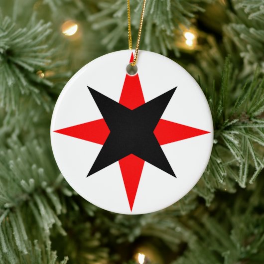 Quaker Star Keramik Ornament (Baum)