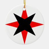 Quaker Star Keramik Ornament (Vorne)