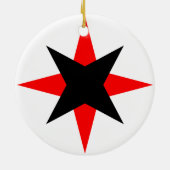 Quaker Star Keramik Ornament (Hinten)