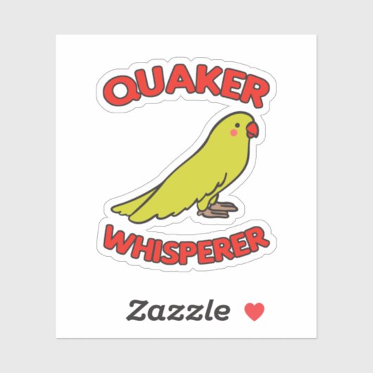 Quaker Whisperer Parrot Aufkleber (Blatt)