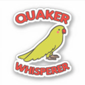 Quaker Whisperer Parrot Aufkleber (Vorderseite)