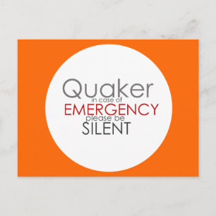 Quakerer Notfall Postkarte