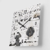 Quaking Aspen Bark Nah up Fotograf Quadratische Wanduhr (Winkel)