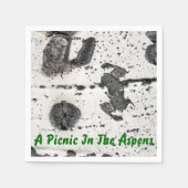 Quaking Aspen Bark Nah up Fotografie Serviette (Vorderseite)