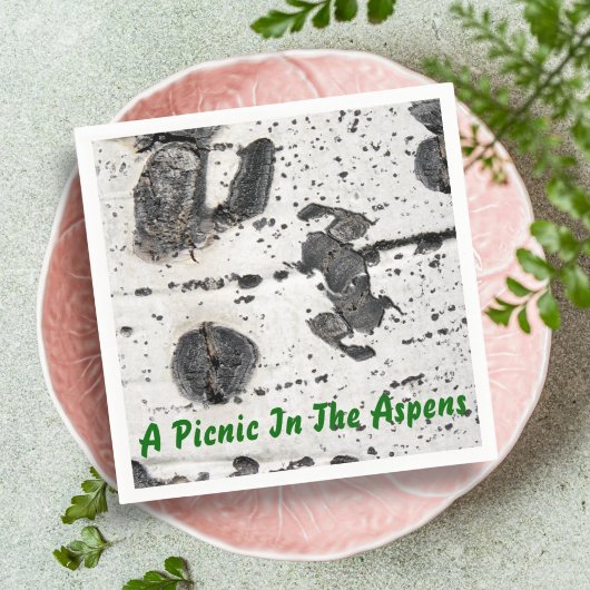 Quaking Aspen Bark Nah up Fotografie Serviette