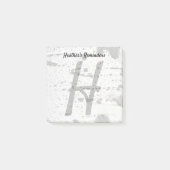 Quaking Aspen Tree Bark und Initial LetterMonogram Post-it Klebezettel (Vorderseite)