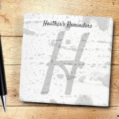 Quaking Aspen Tree Bark und Initial LetterMonogram Post-it Klebezettel