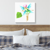 Quaking Aspen Tree Fairy Holding Leaf Leinwanddruck (Insitu (Schlafzimmer))