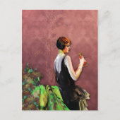 Qualida, Zwanzigerjahre Mode im Grün und in der Postkarte (Vorderseite)