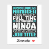 Qualifikationen des Verwaltungsleiters im Beruf Aufkleber (Blatt)