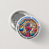 Qualifikationen für das Gebäude der Arbeitstherapi Button (Vorne & Hinten)