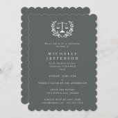 Qualifikationen für graugrünes Gesetz Laurel Wreat Einladung (Vorne/Hinten)