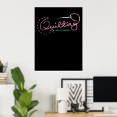 Qualifikationstraining beenden | Funny Quilly Love Poster (Heimbüro)